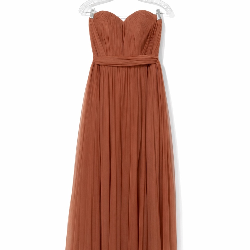 Revelry Chiffon Maxi Dress in Terracotta, Size 6 US